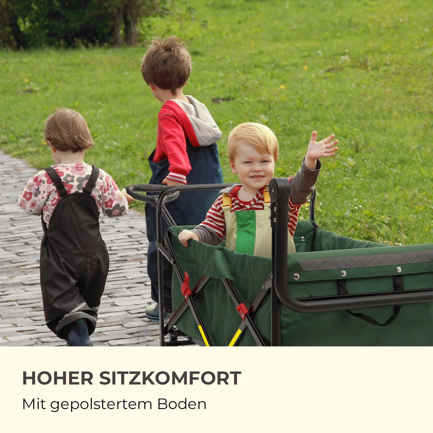 Easy Rider Bollerwagen Bis 70kg Teleskopstange Zusammenklappbar Grün 8 Easy Rider Bollerwagen Bis 70kg Teleskopstange Zusammenklappbar Grün – Bild 8