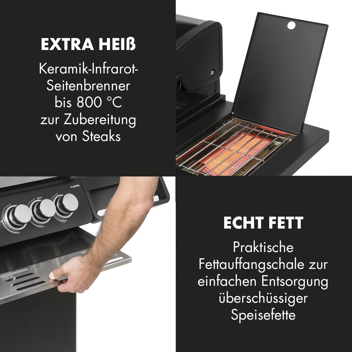 Highgrade 4 IB Gasgrill 6 Brenner 19,8 KW 71x46cm Grill Edelstahl 8 Highgrade 4 IB Gasgrill 6 Brenner 19,8 KW 71x46cm Grill Edelstahl – Bild 8