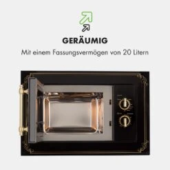 Victoria 20 Einbau-Mikrowelle, 20 L, 800 W, Grill: 1000 W, Schwarz -Einrichtungsgeschäft 10032591 de 0007 logo