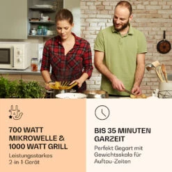Caroline Mikrowellen-Grill 20 Ltr 700 W / 1000 W Ø 25,5cm Retro -Einrichtungsgeschäft 10032641 de 0002 logo