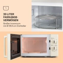 Caroline Mikrowellen-Grill 20 Ltr 700 W / 1000 W Ø 25,5cm Retro -Einrichtungsgeschäft 10032641 de 0003 logo