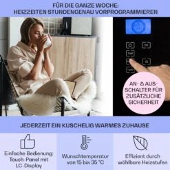 Norderney Konvektions-Heizgerät Thermostat Timer 1000W 20m² -Einrichtungsgeschäft 10032787 de 0003 usp