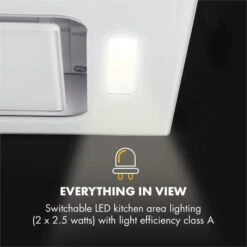 Hektor Dunstabzugshaube Einbau 52cm Abluft: 530 M³/h LED Touch Glas -Einrichtungsgeschäft 10032862 uk 0006 logo Klarstein Hektor Dunstabzugshaube Einbau weiss