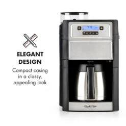 Aromatica II Thermo Kaffeemaschine, Mahlwerk, 1,25 L, Silber -Einrichtungsgeschäft 10032875 yy 0003 logo Klarstein Aromatica II Thermo Kaffeemaschine silber