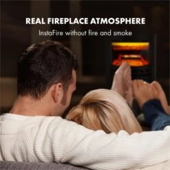 Brixen Elektrischer Kamin 900/1800W InstaFire Thermostat Schwarz -Einrichtungsgeschäft 10032891 yy 0003 logo Klarstein Brixen Elektrischer Kamin schwarz