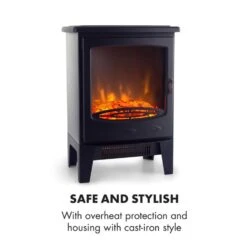 Meran Elektrischer Kamin 950/1850W 2-stufige Heizung Gusseisen-Stil 17 Meran Elektrischer Kamin 950/1850W 2-stufige Heizung Gusseisen-Stil -Einrichtungsgeschäft 10032893 yy 0006 logo Klarstein Meran Elektrischer Kamin schwarz