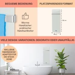 Hot Spot Crystal IR Heizpanel 45x120cm 17m² 850W 5-40°C LED IP24 -Einrichtungsgeschäft 10032942 de 0006 usp