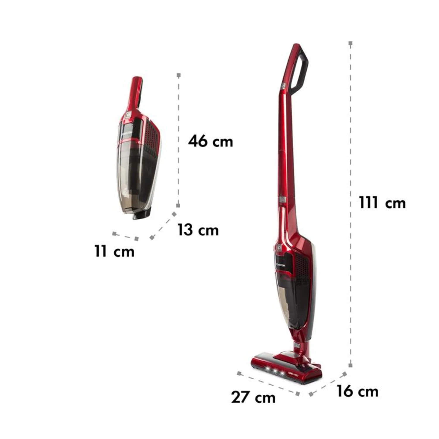 TurboHybrid Staubsauger Boden- Und Handstaubsauger Metallic-rot 10 TurboHybrid Staubsauger Boden- Und Handstaubsauger Metallic-rot – Bild 10