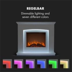 Aosta Light & Fire Elektrischer Kamin 1000/2000W Fernbedienung -Einrichtungsgeschäft 10033000 yy 0006 logo Klarstein Aosta Light Fire Elektrischer Kamin
