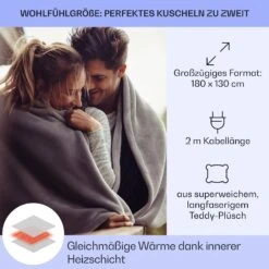 Dr. Watson SuperSoft Heizdecke 120 W 180 X 130 Cm Teddy-Plüsch -Einrichtungsgeschäft 10033006 de 0005 usp