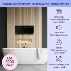 Hot Spot Slimcurve Heizgerät 80x40cm 40m² 2000W 5-40°C LED IP24 -Einrichtungsgeschäft 10033017 de 0002 usp