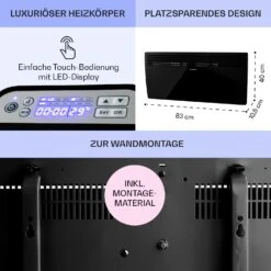 Hot Spot Slimcurve Heizgerät 80x40cm 40m² 2000W 5-40°C LED IP24 -Einrichtungsgeschäft 10033017 de 0006 usp