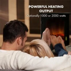 Graz Elektrischer Kamin 1000/2000W Thermostat PanoramaView -Einrichtungsgeschäft 10033094 yy 0003 logo Electric Fireplace Black YH20