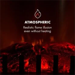 Graz Elektrischer Kamin 1000/2000W Thermostat PanoramaView -Einrichtungsgeschäft 10033094 yy 0005 logo Electric Fireplace Black YH20