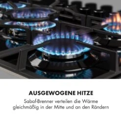 Ignito 5 Zonen Gaskochfeld 5-flammig Sabaf-Brenner Glaskeramik Schwarz -Einrichtungsgeschäft 10033133 de 0003 logo
