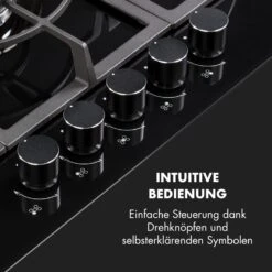 Ignito 5 Zonen Gaskochfeld 5-flammig Sabaf-Brenner Glaskeramik Schwarz -Einrichtungsgeschäft 10033133 de 0004 logo