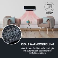 Wallkyrie Wandheizgerät 1000W/2000W 10 - 49 °C Thermostat Schwarz -Einrichtungsgeschäft 10033139 de 0004 logo