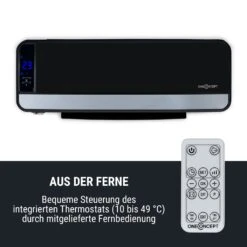 Wallkyrie Wandheizgerät 1000W/2000W 10 - 49 °C Thermostat Schwarz -Einrichtungsgeschäft 10033139 de 0007 logo