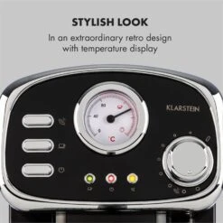 Espressionata Gusto Espressomaschine 1100W 15 Bar Druck Schwarz -Einrichtungsgeschäft 10033209 yy 0003 logo Klarstein Espressionata Gusto Espressomaschine