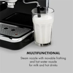 Espressionata Gusto Espressomaschine 1100W 15 Bar Druck Schwarz -Einrichtungsgeschäft 10033209 yy 0007 logo Klarstein Espressionata Gusto Espressomaschine