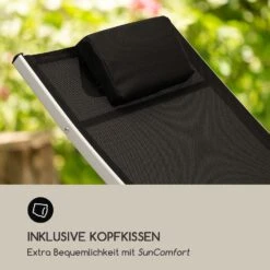 Sun Valley Sonnenliege Zusammenklappbar Kopfkissen Schwarz -Einrichtungsgeschäft 10033307 de 0004 logo
