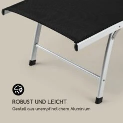 Sun Valley Sonnenliege Zusammenklappbar Kopfkissen Schwarz -Einrichtungsgeschäft 10033307 de 0008 logo