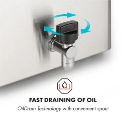 Family Fry Fritteuse 3000W Oil Drain Technology Edelstahl Silber -Einrichtungsgeschäft 10033342 yy 0005 logo Klarstein Family Fry Fritteuse 3000W silber