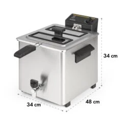 Family Fry Fritteuse 3000W Oil Drain Technology Edelstahl Silber -Einrichtungsgeschäft 10033342 yy 0010 logo Klarstein Family Fry Fritteuse 3000W silber