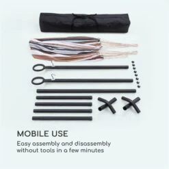 Sri Lanka Swing Hängematte Stahlrahmen 160 Kg Max. Gestreift -Einrichtungsgeschäft 10033371 yy 0007 logo Blumfeldt Sri Lanka Swing Haengematte gestreift