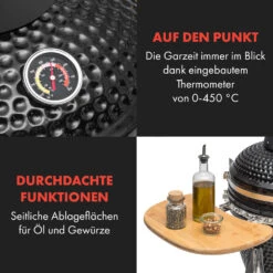 Queensize Kamado Grill Thermometer Abnehmbare Seitenteile Schwarz 15 Queensize Kamado Grill Thermometer Abnehmbare Seitenteile Schwarz -Einrichtungsgeschäft 10033377 de 0006 logo