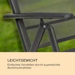Almeria Klappstuhl 2er-Set 56,5 X 107 X 68 Cm ComfortMesh Aluminium -Einrichtungsgeschäft 10033400 de 0003 logo