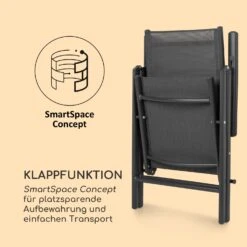 Almeria Klappstuhl 2er-Set 56,5 X 107 X 68 Cm ComfortMesh Aluminium -Einrichtungsgeschäft 10033400 de 0006 logo