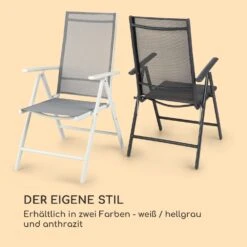 Almeria Klappstuhl 2er-Set 56,5 X 107 X 68 Cm ComfortMesh Aluminium -Einrichtungsgeschäft 10033400 de 0007 logo