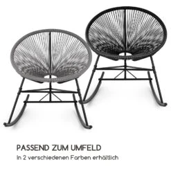 Roqueta Schaukelstuhl Retro-Design 4mm-Geflecht Grau 11 Roqueta Schaukelstuhl Retro-Design 4mm-Geflecht Grau -Einrichtungsgeschäft 10033465 de 0004 logo
