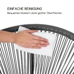 Roqueta Schaukelstuhl Retro-Design 4mm-Geflecht Grau 14 Roqueta Schaukelstuhl Retro-Design 4mm-Geflecht Grau -Einrichtungsgeschäft 10033465 de 0007 logo