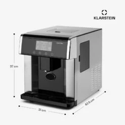 Eiszeit Eiswürfelmaschine Edelstahl 3 Eiswürfelgrößen Silber -Einrichtungsgeschäft 10033478 yy 0011 dimensions