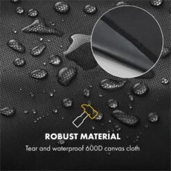 Hot & Hot Wetterschutzhaube 600D Canvas 30/70% PE/PVC Schwarz -Einrichtungsgeschäft 10033537 yy 0005 logo Klarstein Hot and Hot Wetterschutzhaube schwarz