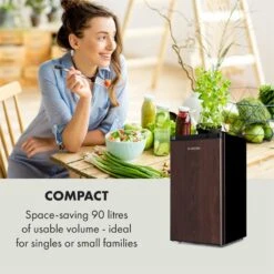 Feldberg Kühlschrank A+ 90 Liter MirageCool Concept Holzdesign Schwarz -Einrichtungsgeschäft 10033594 uk 0006 logo Klarstein Feldberg Kuehlschrank Holzdesign schwarz