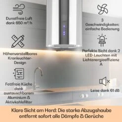 Beretta Inselabzugshaube Ø35cm Ab-/Umluft 650m³/h LED Edelstahl -Einrichtungsgeschäft 10033717 de 0002 usp