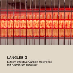 Dark Wave Infrarot-Heizstrahler 2000W Goldbeschichtete Carbonröhre IP65 Aluminium -Einrichtungsgeschäft 10033810 de 0007 logo