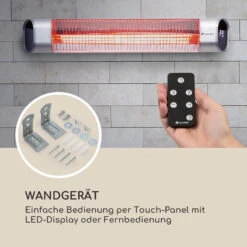 Dark Wave Infrarot-Heizstrahler 2000W Goldbeschichtete Carbonröhre IP65 Aluminium -Einrichtungsgeschäft 10033810 de 0008 logo