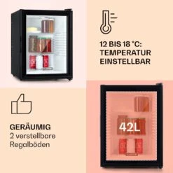 Brooklyn 42 Mini-Kühlschrank Glastür LED Ablage 11 Brooklyn 42 Mini-Kühlschrank Glastür LED Ablage -Einrichtungsgeschäft 10033821 de 0004 usp