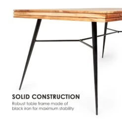 Vantor Esstisch Akazienholz Eisengestell 175 X 78 X 80 Cm Holz -Einrichtungsgeschäft 10034035 yy 0006 logo Besoa Vantor Esstisch 175x78x80 cm