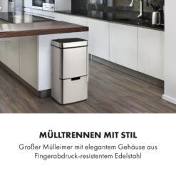 Touchless Müllsammler Sensor 72L 4 Behälter ABS PP Edelstahl Gebürstet 13 Touchless Müllsammler Sensor 72L 4 Behälter ABS PP Edelstahl Gebürstet -Einrichtungsgeschäft 10034128 de 0002 logo