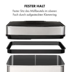 Touchless Müllsammler Sensor 72L 4 Behälter ABS PP Edelstahl Gebürstet 21 Touchless Müllsammler Sensor 72L 4 Behälter ABS PP Edelstahl Gebürstet -Einrichtungsgeschäft 10034128 de 0010 logo