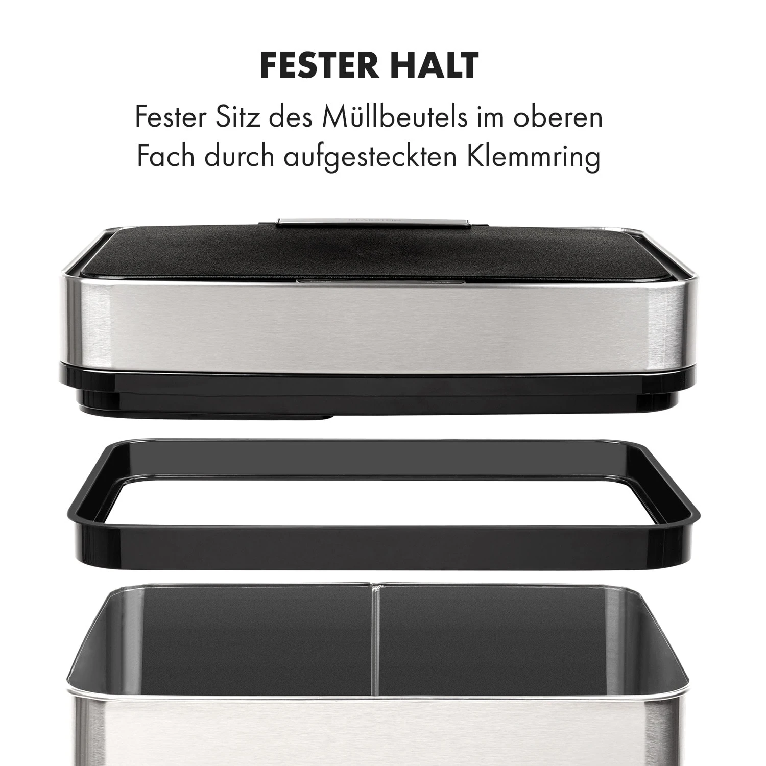 Touchless Müllsammler Sensor 72L 4 Behälter ABS PP Edelstahl Gebürstet 10 Touchless Müllsammler Sensor 72L 4 Behälter ABS PP Edelstahl Gebürstet – Bild 10