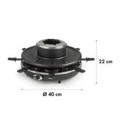 Fonduelette Raclette Und Fondue 1350W 1 Liter 38 Cm Ø Für 8 Personen -Einrichtungsgeschäft 10034138 yy 0007 logo Klarstein Fonduelette Raclette und Fondue 1350W