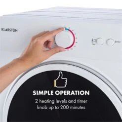 Jet Set Mini-Wäschetrockner Ablufttrockner 1020W EEK C 3kg 50cm Weiß -Einrichtungsgeschäft 10034158 yy 0004 logo Klarstein Jet Set Waeschetrockner weiss