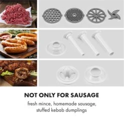 Kraftprotz Elektrischer Fleischwolf 700 W Kupfermotor Edelstahl -Einrichtungsgeschäft 10034215 yy 0003 logo Klarstein Kraftprotz elektrischer Fleischwolf weiss