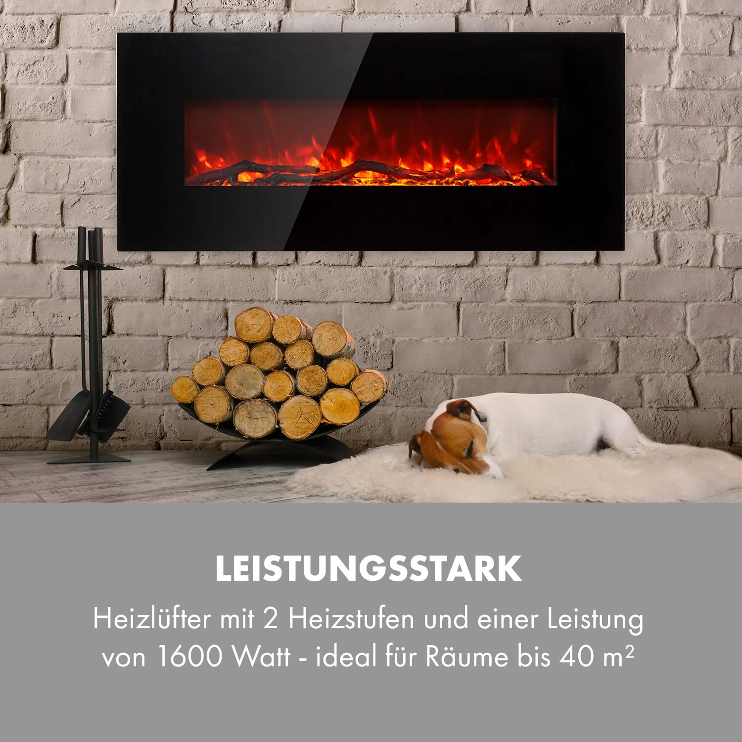 Lausanne Long Elektrischer Kamin 1600W 2 Heizstufen 128 Cm 6 Lausanne Long Elektrischer Kamin 1600W 2 Heizstufen 128 Cm – Bild 6